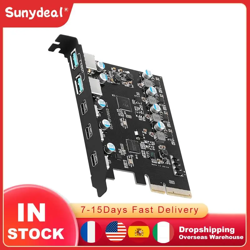 PCIE X4 to USB 3.2 Gen 2 10Gbps PCI-E Express Expansion Card Adapter Drive Free For Windows XP/8/10/Linux Support x8 x16 slot
PCIE X4 to USB 3.2 Gen 2 10Gbps PCI-E Express Expansion Card Adapter Drive Free For Windows XP/8/10/Linux Support x8 x16 slot