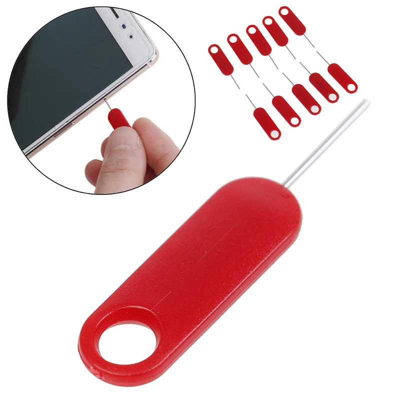 10pcs Red Sim Card Tray Removal Eject Pin Key Tool Stainless Steel Needle for iPhone iPad Samsung for Huawei xiaomi
10pcs Red Sim Card Tray Removal Eject Pin Key Tool Stainless Steel Needle for iPhone iPad Samsung for Huawei xiaomi