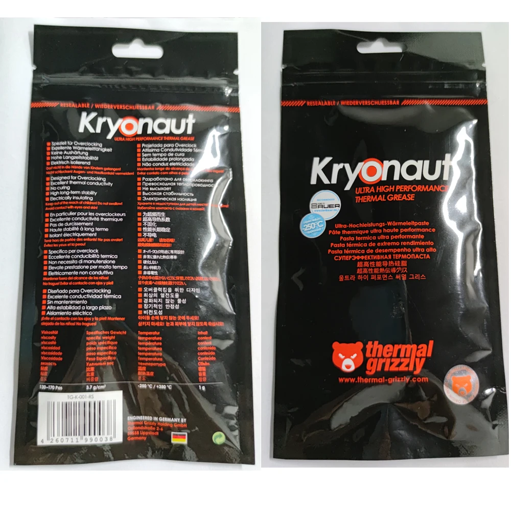 12.5W/mK Thermal Grease for Kryonaut Desktop Laptop computers Notebook 1g/5.5g CPU GPU Card Conductive Heatsink Silicon Paste
12.5W/mK Thermal Grease for Kryonaut Desktop Laptop computers Notebook 1g/5.5g CPU GPU Card Conductive Heatsink Silicon Paste