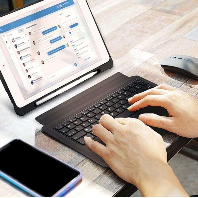 DXAB Magnetic Slim Leather Wireless Keyboard Case 2 in 1 for ipad 9.7 / Air 1 /2
DXAB Magnetic Slim Leather Wireless Keyboard Case 2 in 1 for ipad 9.7 / Air 1 /2