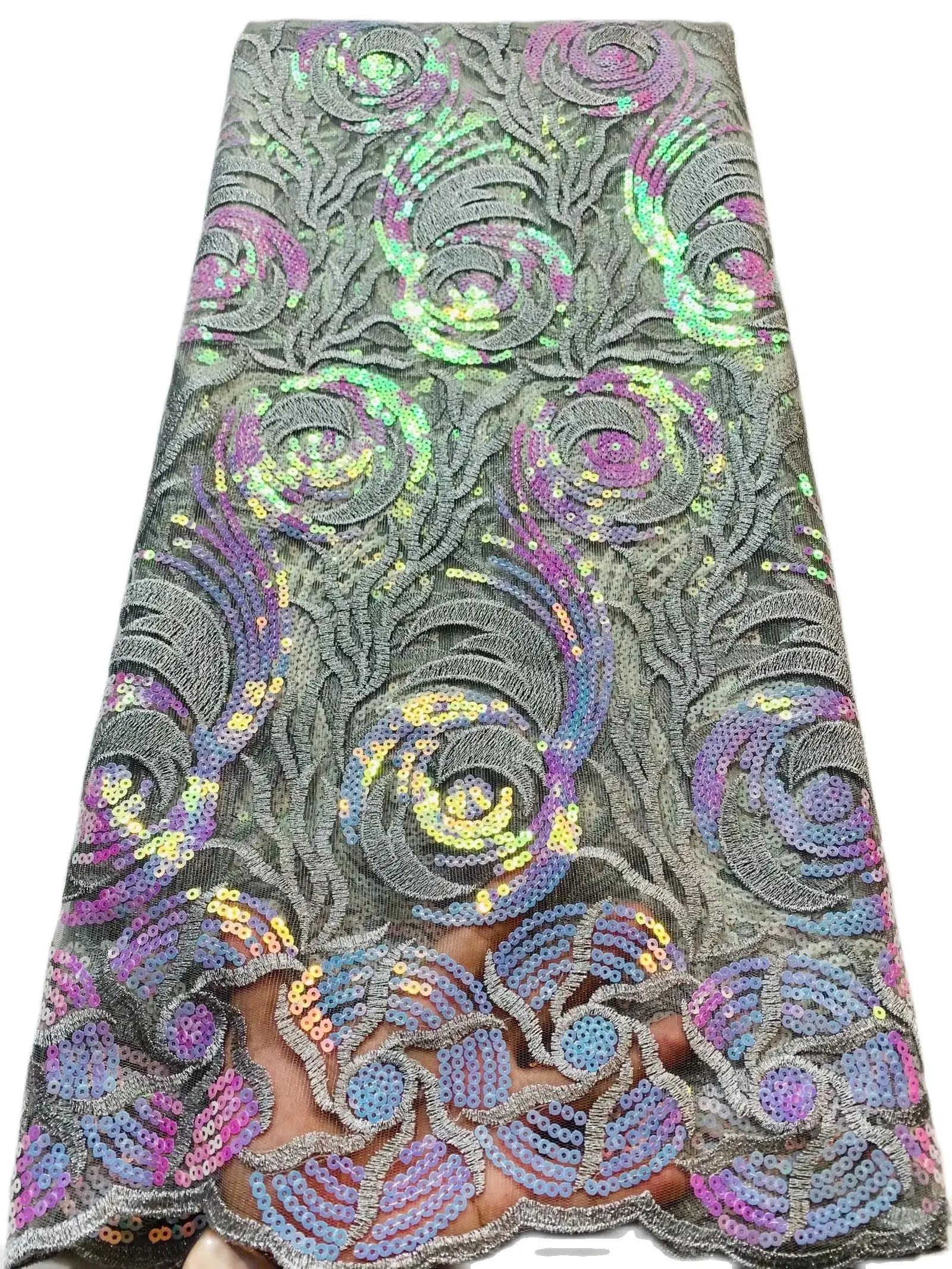 Latest African Mesh Tulle Lace Fabric With Sequins French Laces NIgierian Guipure Net Lace Embroidered Fabrics For Party Dress
Latest African Mesh Tulle Lace Fabric With Sequins French Laces NIgierian Guipure Net Lace Embroidered Fabrics For Party Dress