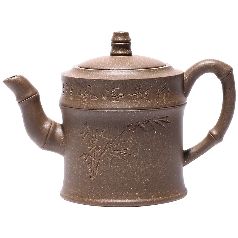 Teapot Yixing high quality purple clay teapot hand carved high bamboo tea set with clear ash section
Teapot Yixing high quality purple clay teapot hand carved high bamboo tea set with clear ash section