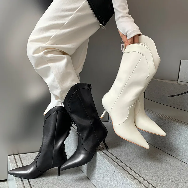 MORAZORA 2021 New Arrival Women Boots Fashion Pointed Toe High Heels Ankle Boots Genuine Leather Winter Boots Black Apricot
MORAZORA 2021 New Arrival Women Boots Fashion Pointed Toe High Heels Ankle Boots Genuine Leather Winter Boots Black Apricot