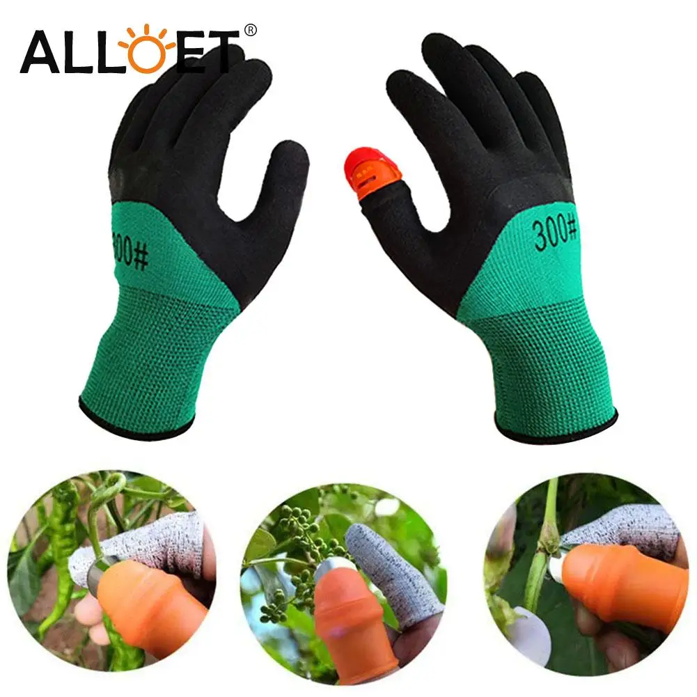 

Separator Pepper Garden Gloves Farm Hand Picking Vegetables Fruits Harvesting Nails Thumb Knife Picker Cutting Protection Tool