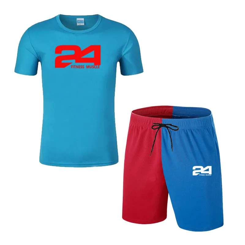 2021 Fitness Muscle 24 Summer Men's Suit Breathable Casual Wear Fitness Sports Suit Short-Sleeved T-Shirt + Shorts 2-Piece Set
2021 Fitness Muscle 24 Summer Men's Suit Breathable Casual Wear Fitness Sports Suit Short-Sleeved T-Shirt + Shorts 2-Piece Set