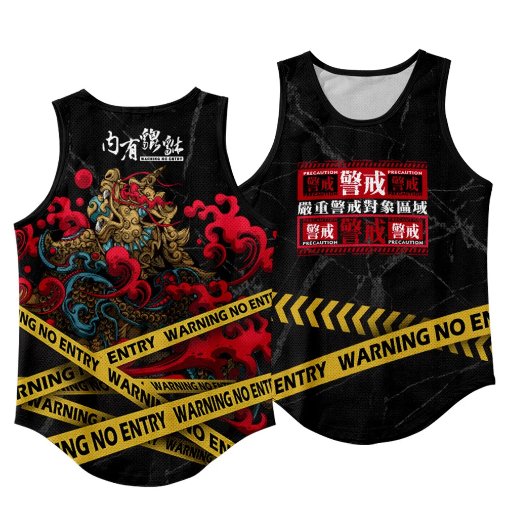 Gym Black Print Tank Top Fitness Singlets Sleeveless Round Neck Vest Men Bodybuilding Clothing Shirt
Gym Black Print Tank Top Fitness Singlets Sleeveless Round Neck Vest Men Bodybuilding Clothing Shirt