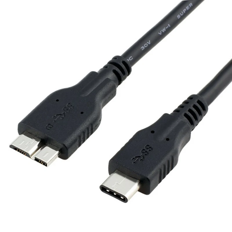 

1M USB3.1 Type C to Micro B USB 3.0 Data Sync Charging Cable for USB3.0 Mobile hard disk