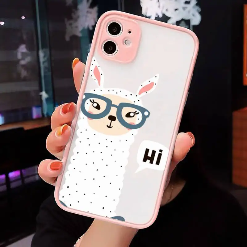 Kawaii Cute Llama Alpaca Animals Phone Cases Matte Transparent for iPhone 7 8 11 12 s mini pro X XS XR MAX Plus cover funda
Kawaii Cute Llama Alpaca Animals Phone Cases Matte Transparent for iPhone 7 8 11 12 s mini pro X XS XR MAX Plus cover funda