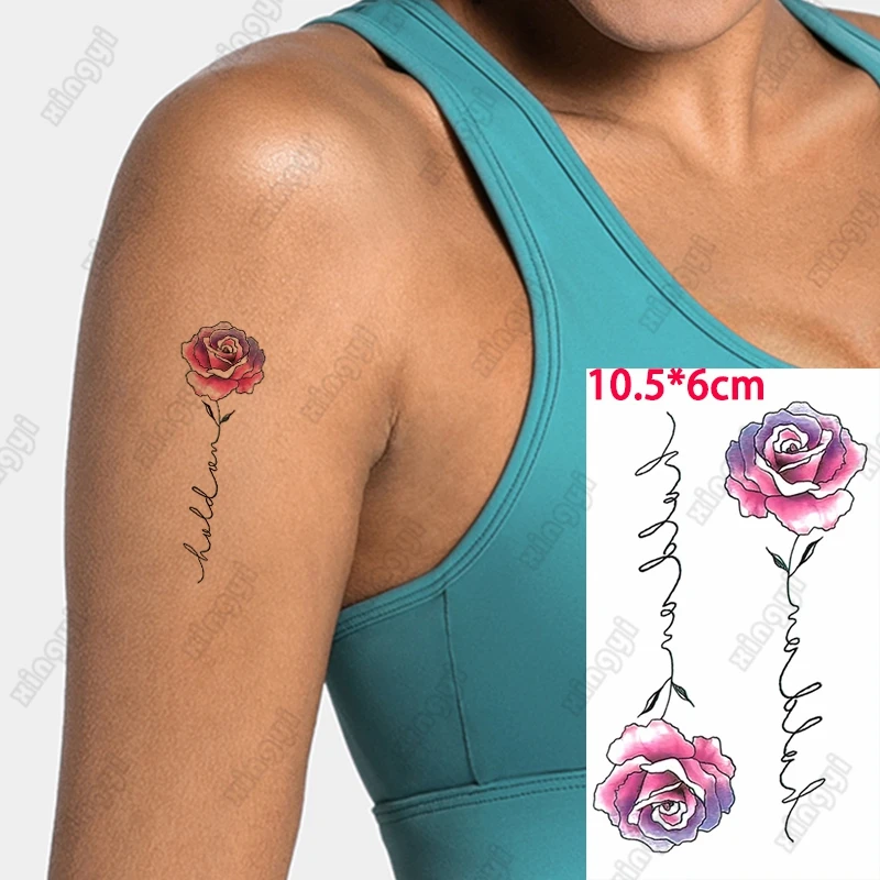 Waterproof Temporary Tattoo Sticker Line Small Flower Rose Lavender Child Arm Wrist Water Transfer Fake Tatto Body Art Women Men
Waterproof Temporary Tattoo Sticker Line Small Flower Rose Lavender Child Arm Wrist Water Transfer Fake Tatto Body Art Women Men