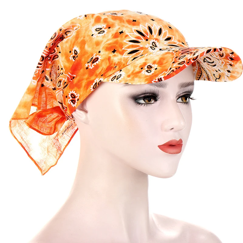 Summer Printed Bandana With Brim Outdoor Cotton Print Turban Hat With Brim Women's Popular Colorful Turban Chemo Headwear
Summer Printed Bandana With Brim Outdoor Cotton Print Turban Hat With Brim Women's Popular Colorful Turban Chemo Headwear