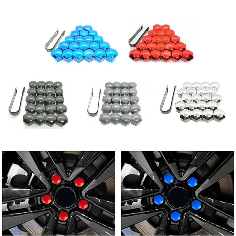 20pcs 17mm Wheel Nut Bolt Head Cover Cap Protective Bolt Exterior Decoration Protecting Bolt Rims Silver
20pcs 17mm Wheel Nut Bolt Head Cover Cap Protective Bolt Exterior Decoration Protecting Bolt Rims Silver