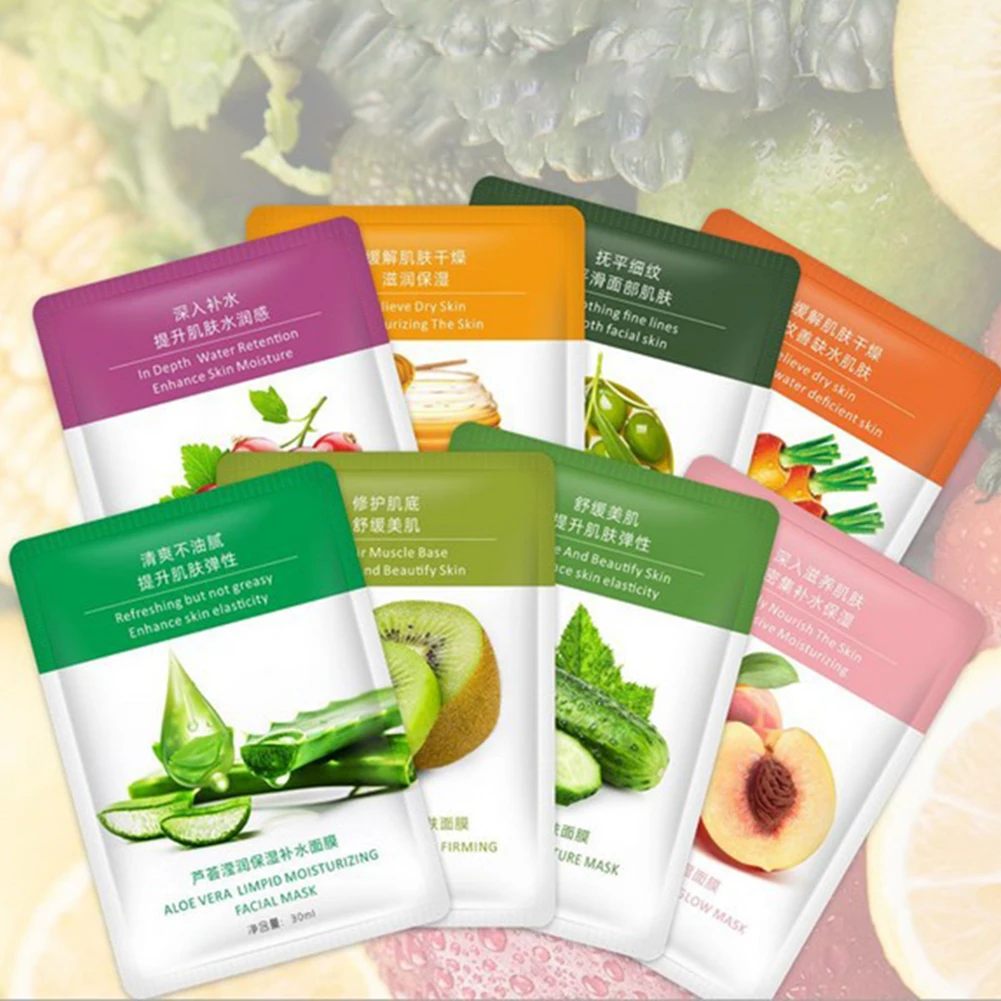 30ml Facial Fruit Plant Mask Shrink Pores Brightening Hydrating Anti-aging Sheet Masks Face Moisturizing Skin Care
30ml Facial Fruit Plant Mask Shrink Pores Brightening Hydrating Anti-aging Sheet Masks Face Moisturizing Skin Care