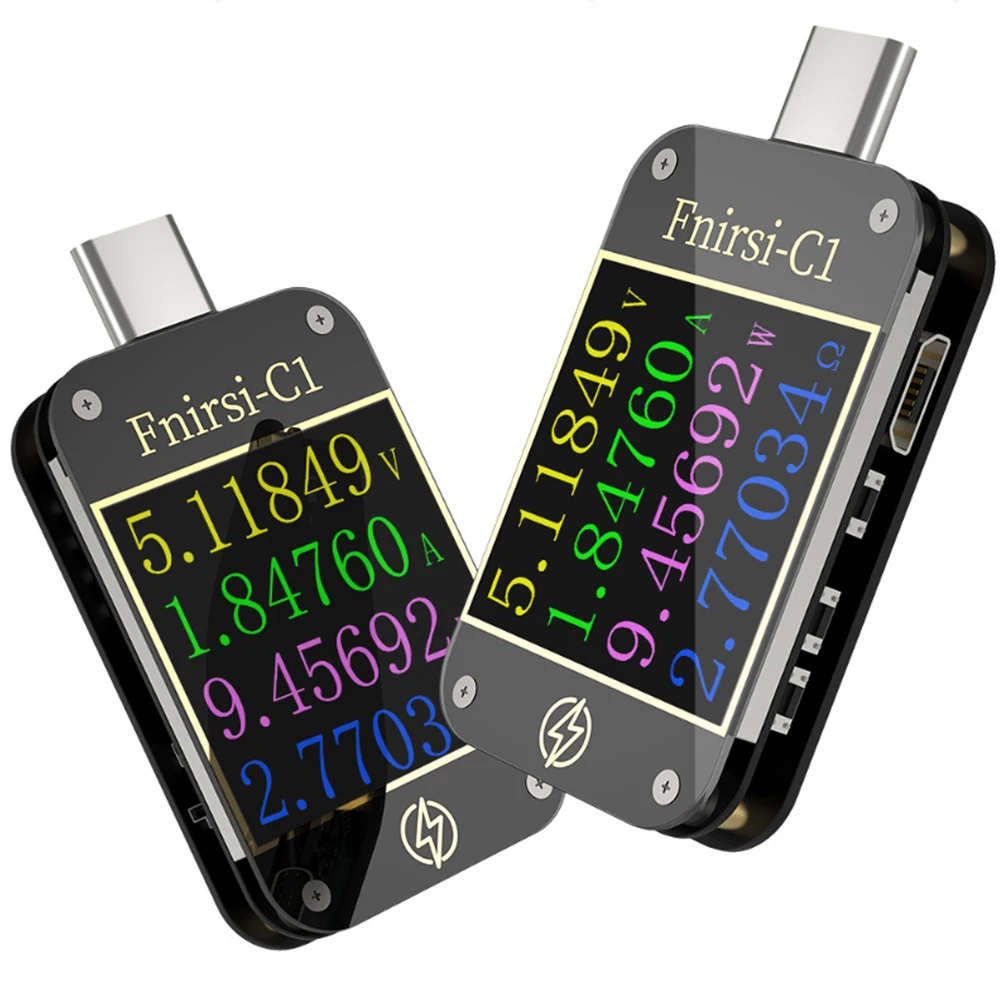 FNIRSI C1 Portable USB Tester Voltmeter Ammeter Dual Type-C Quick Recharging Protocol Test Dual Type-C Meter with PC Software
FNIRSI C1 Portable USB Tester Voltmeter Ammeter Dual Type-C Quick Recharging Protocol Test Dual Type-C Meter with PC Software