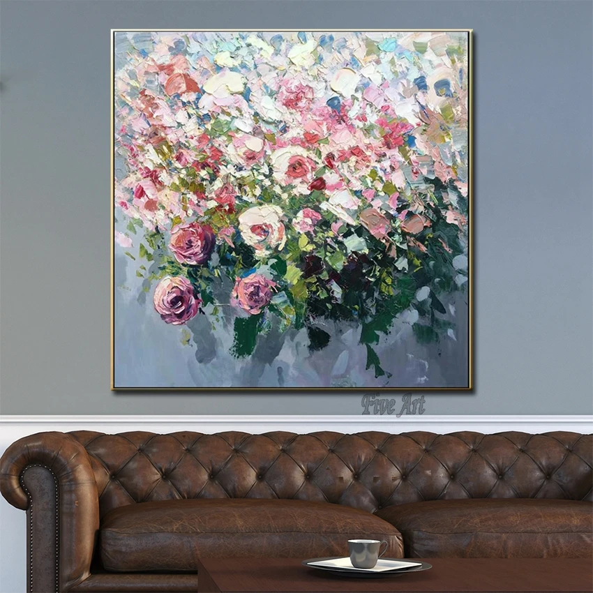 Картина на холсте с изображением цветущей розы | Дом и сад
