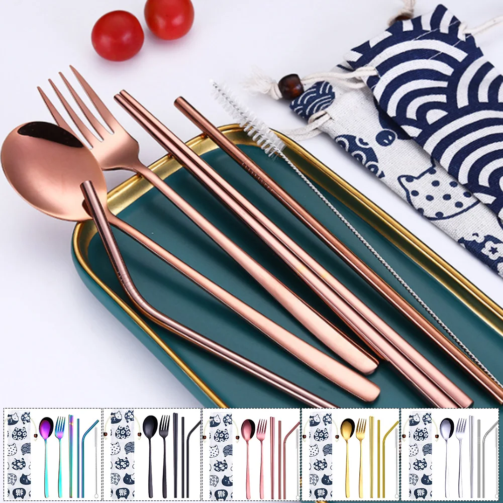 304 Stainless Steel Straw Chopsticks And Fork Spoon Set of 7 Tableware Chopsticks Set Kitchen Gadget Sets Cutlery set for home
304 Stainless Steel Straw Chopsticks And Fork Spoon Set of 7 Tableware Chopsticks Set Kitchen Gadget Sets Cutlery set for home