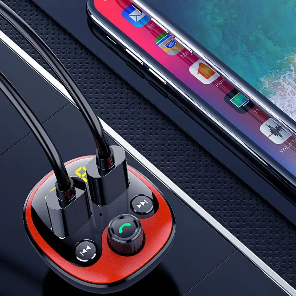New FM Transmitter Bluetooth 5.0 Dual USB Car Charger Wireless Handsfree Car Kit FM Radio Adapter Support TF Card USB Driver
New FM Transmitter Bluetooth 5.0 Dual USB Car Charger Wireless Handsfree Car Kit FM Radio Adapter Support TF Card USB Driver
