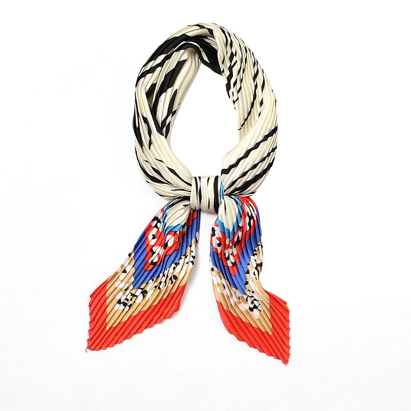 Pleated Silk Scarf Print Foulard Versatile Wrinkle Scarf Exquisite Fashion Decorative Head Sweet Winter Scarfs for Ladies
Pleated Silk Scarf Print Foulard Versatile Wrinkle Scarf Exquisite Fashion Decorative Head Sweet Winter Scarfs for Ladies