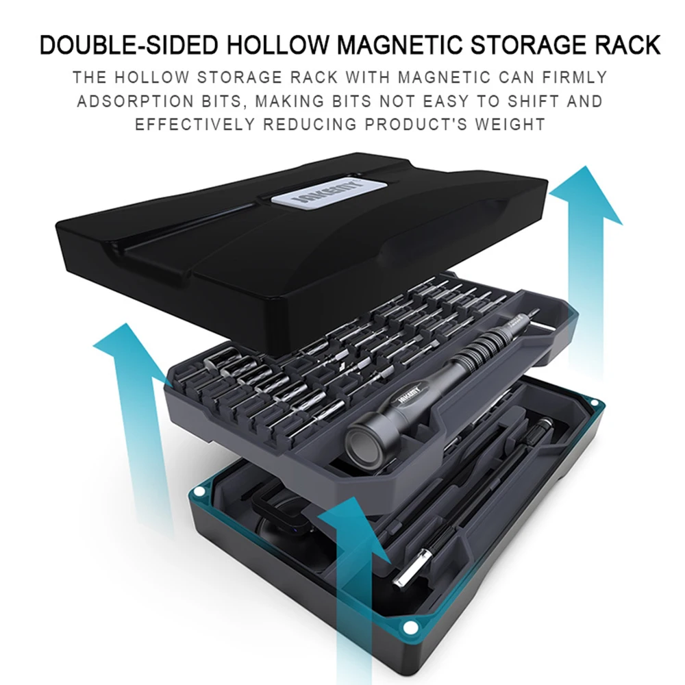 JM-8172 73-in-1 Precision Screwdriver Set Torx Hex Slotted Phillips & More Bits Repair Tool S2 Bits Screw Driver Flexible Shaft
JM-8172 73-in-1 Precision Screwdriver Set Torx Hex Slotted Phillips & More Bits Repair Tool S2 Bits Screw Driver Flexible Shaft