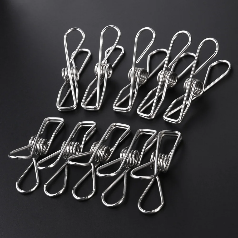 ROSENICE 20pcs Multipurpose Stainless Steel Clips Clothes Pegs Holders (Silver)
ROSENICE 20pcs Multipurpose Stainless Steel Clips Clothes Pegs Holders (Silver)