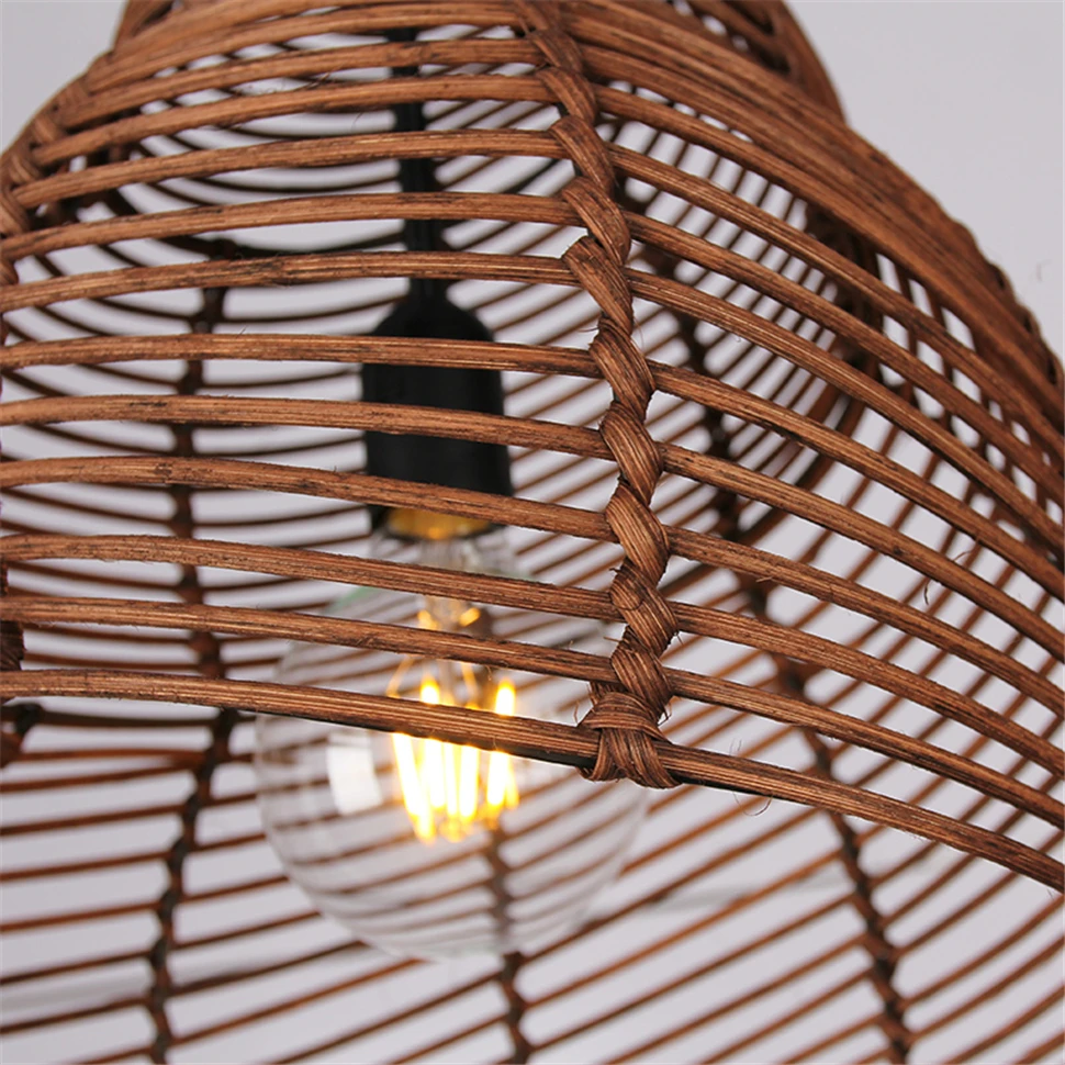 Southeast Asia Vintage Bamboo LED Pendant Lamp Sea Snail Shape Wicker Rattan Lamp Art Lights Chinese Parlor Home Decor Fixtures 
Southeast Asia Vintage Bamboo LED Pendant Lamp Sea Snail Shape Wicker Rattan Lamp Art Lights Chinese Parlor Home Decor Fixtures