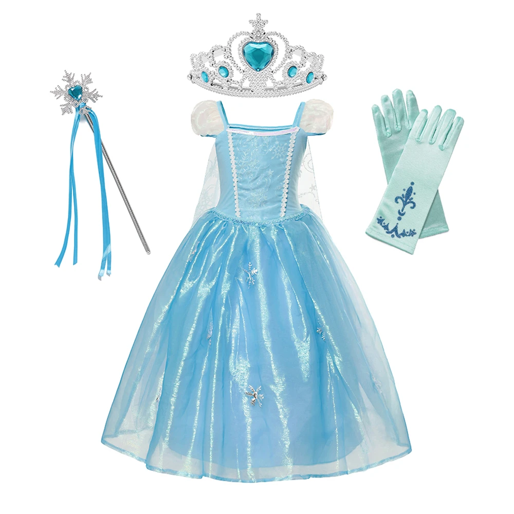 Elsa Costume Girls Princess Dress up Kids Party Cosplay Outfits Snowflake Sequins Mesh Prom Gown Elsa Congelada 2 Vestido
Elsa Costume Girls Princess Dress up Kids Party Cosplay Outfits Snowflake Sequins Mesh Prom Gown Elsa Congelada 2 Vestido
