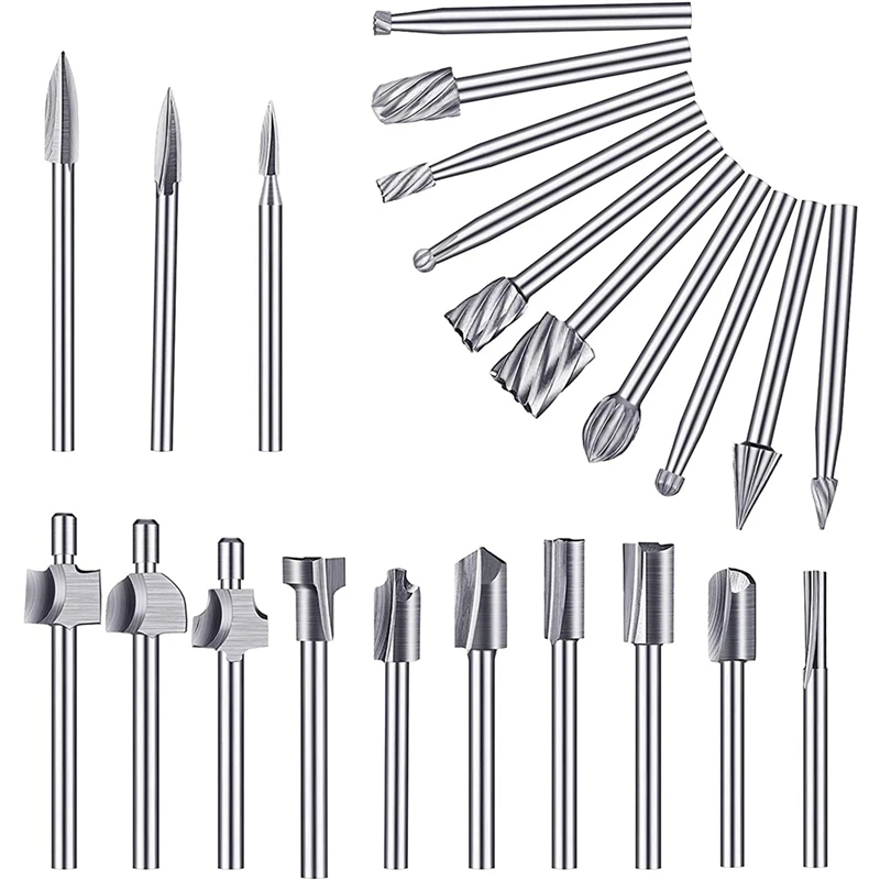 23 Pieces Wood Carving Tool Engraving Drill Accessories Set ,10 Carbide Engraving Bits,10 Wood Router Bits,Rotary Tools
23 Pieces Wood Carving Tool Engraving Drill Accessories Set ,10 Carbide Engraving Bits,10 Wood Router Bits,Rotary Tools