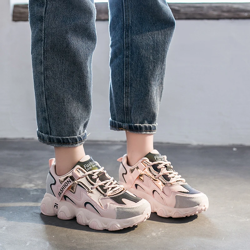 Лучшие черные кроссовки Женская обувь Chaussure Femme Сезон весна-2020 Женские Не