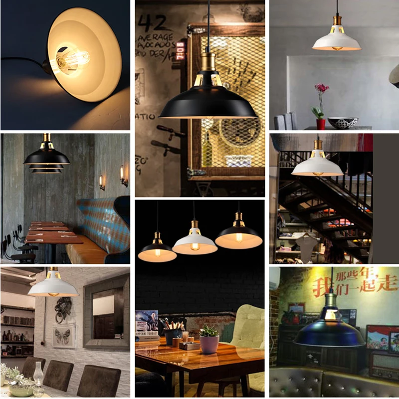 Retro Pendant Lights industrial Lamp iron lampshade E27 Vintage Edison Light Bulb Pendant Lamp Loft Home decoration Hanging lamp
Retro Pendant Lights industrial Lamp iron lampshade E27 Vintage Edison Light Bulb Pendant Lamp Loft Home decoration Hanging lamp