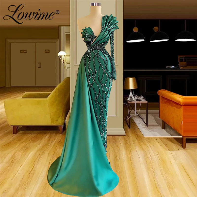 Lowime 2022 New Arrival Green Beaded Long Evening Dresses Arabic One Shoulder Dubai Sequins Satin Prom Dress Formal Party Gowns
Lowime 2022 New Arrival Green Beaded Long Evening Dresses Arabic One Shoulder Dubai Sequins Satin Prom Dress Formal Party Gowns