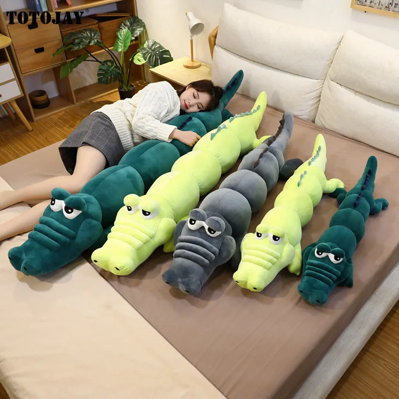 120cm Lifelike Crocodile Plush Toy Stuffed Simulation Alligator Doll Kids Toys Room Sofa Decor Soft Ocean Animals Pillow | Игрушки и
