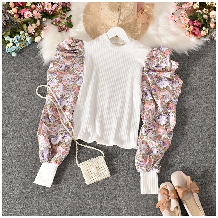 Puff Sleeve Print Pullovers Short Autumn Shirts 2020 Fashion Women Clothing Blouses Elegant Tops Korean Sueter Mujer Tops Black
Puff Sleeve Print Pullovers Short Autumn Shirts 2020 Fashion Women Clothing Blouses Elegant Tops Korean Sueter Mujer Tops Black