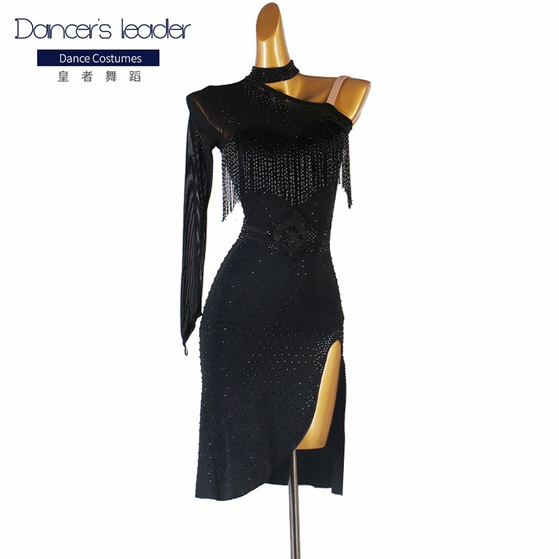 High-end Custom Latin Dancers Hanging Neck One-shoulder Dance Costume Adult Girl Tassel Tango Salsa Stage Professional Costume
High-end Custom Latin Dancers Hanging Neck One-shoulder Dance Costume Adult Girl Tassel Tango Salsa Stage Professional Costume