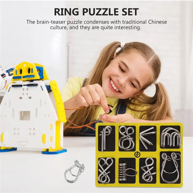 2 Sets Funny Intelligence Buckle Ring Toys Unlock Game Ring (English Edition)
2 Sets Funny Intelligence Buckle Ring Toys Unlock Game Ring (English Edition)