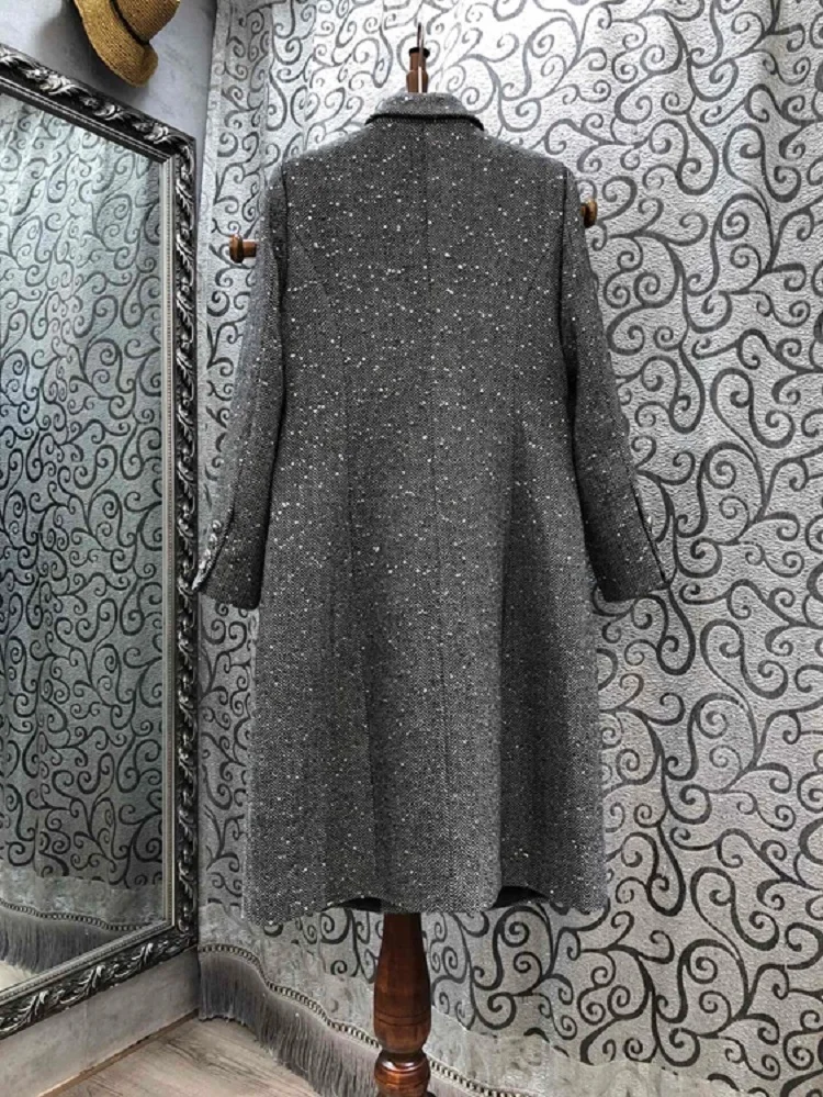 Newest Fashion Long Coat Trench 2020 Autumn Winter Overcoats Women Pocket Patchwork Double Breasted Classic Grey Outerwear Coats
Newest Fashion Long Coat Trench 2020 Autumn Winter Overcoats Women Pocket Patchwork Double Breasted Classic Grey Outerwear Coats