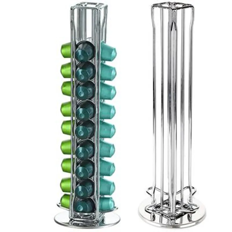 Rotatable Coffee Capsule Rack Nespresso Pod Display Holder Metal Straight Holder Stand Coffee Storage Stainless Steel Racks
Rotatable Coffee Capsule Rack Nespresso Pod Display Holder Metal Straight Holder Stand Coffee Storage Stainless Steel Racks