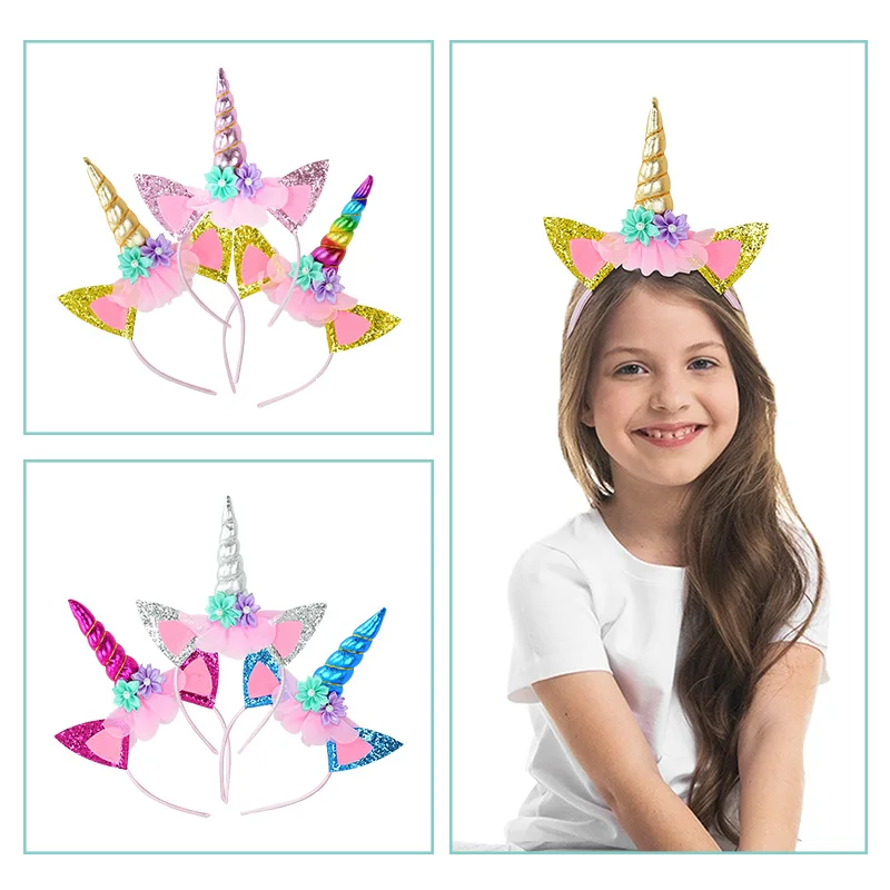 1Pc Plastic Unicorn Horn Hairband Animals Ear Headband With Flower For Birthday Stage Show Turban Decor Fashion Hair Accessories
1Pc Plastic Unicorn Horn Hairband Animals Ear Headband With Flower For Birthday Stage Show Turban Decor Fashion Hair Accessories