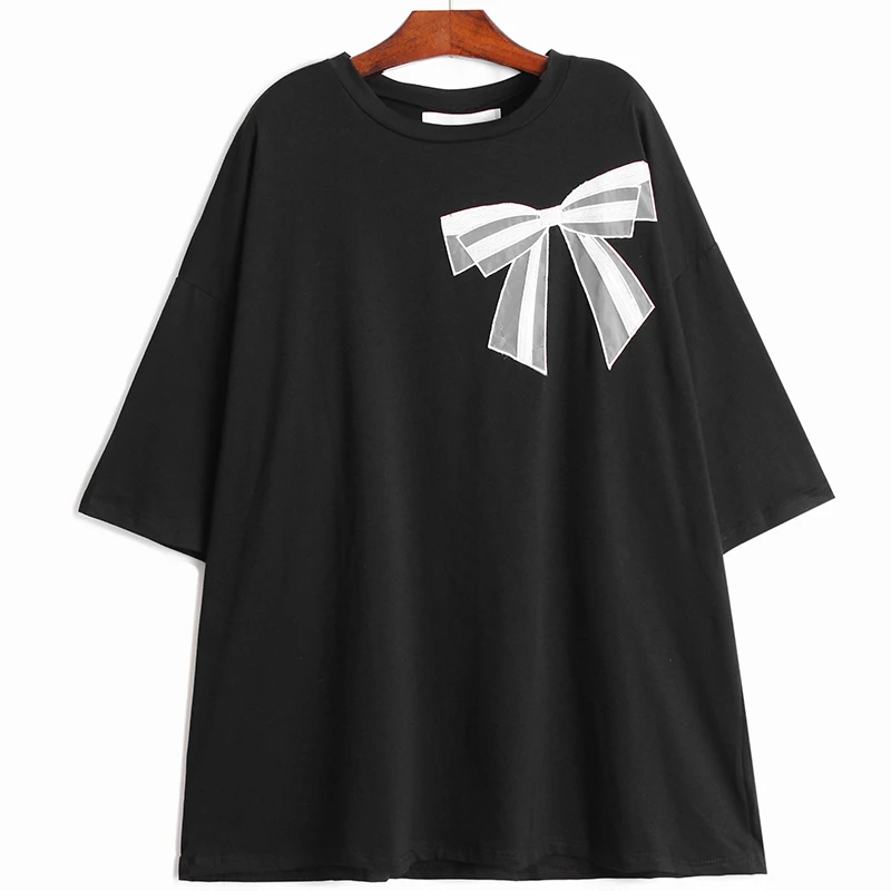 VANOVICH Bowknot Printed Round Neck Women T-shirt 2021 Summer New Cotton Casual Pluz Size T-shirt Tops Tide Summer Clothes 
VANOVICH Bowknot Printed Round Neck Women T-shirt 2021 Summer New Cotton Casual Pluz Size T-shirt Tops Tide Summer Clothes