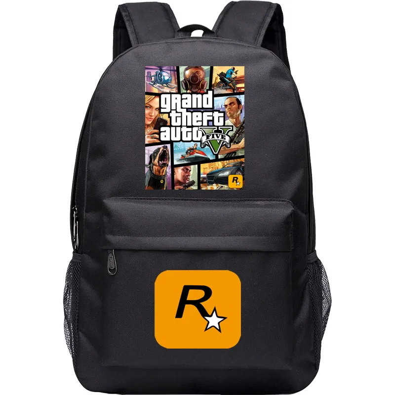 Тканевый рюкзак для мальчиков Grand Theft Auto Backpack подростков повседневная дорожная