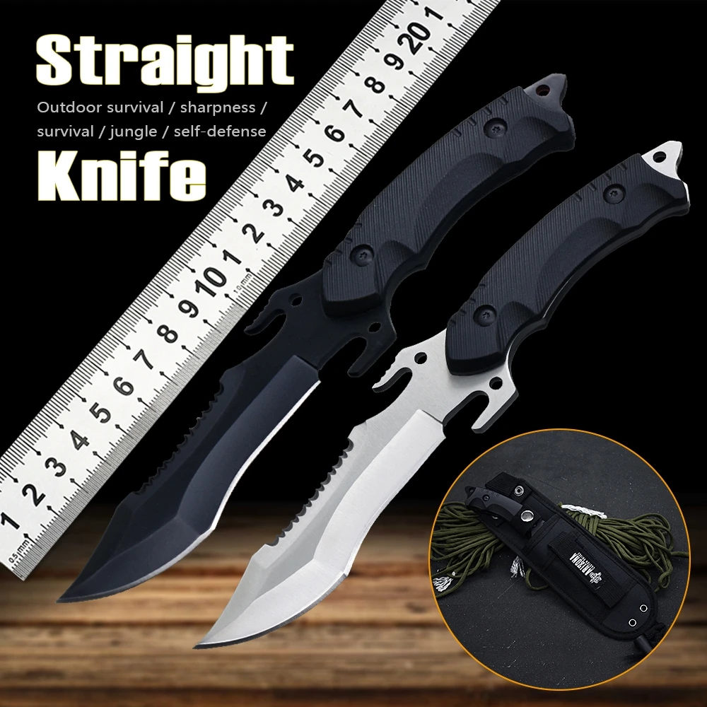 Outdoor Survival Portable Straight Knife Jungle Rescue Camping Knife EDC Hand Tool 7CR13MOV Steel G10 Handle Fixed Knife
Outdoor Survival Portable Straight Knife Jungle Rescue Camping Knife EDC Hand Tool 7CR13MOV Steel G10 Handle Fixed Knife