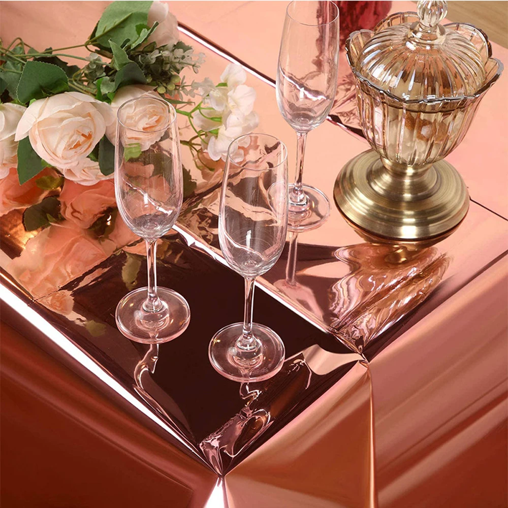 Rose gold birthday party decoration, 1 rose gold aluminum foil tablecloth, for girls and ladies birthday party tableware tablecl 
Rose gold birthday party decoration, 1 rose gold aluminum foil tablecloth, for girls and ladies birthday party tableware tablecl