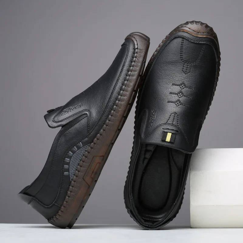 2020New High Quality Soft Cow Leather Men's Shoes Man Brown Business Dress Shoes Classic Round toe Moccasins Zapatos Hombre
2020New High Quality Soft Cow Leather Men's Shoes Man Brown Business Dress Shoes Classic Round toe Moccasins Zapatos Hombre