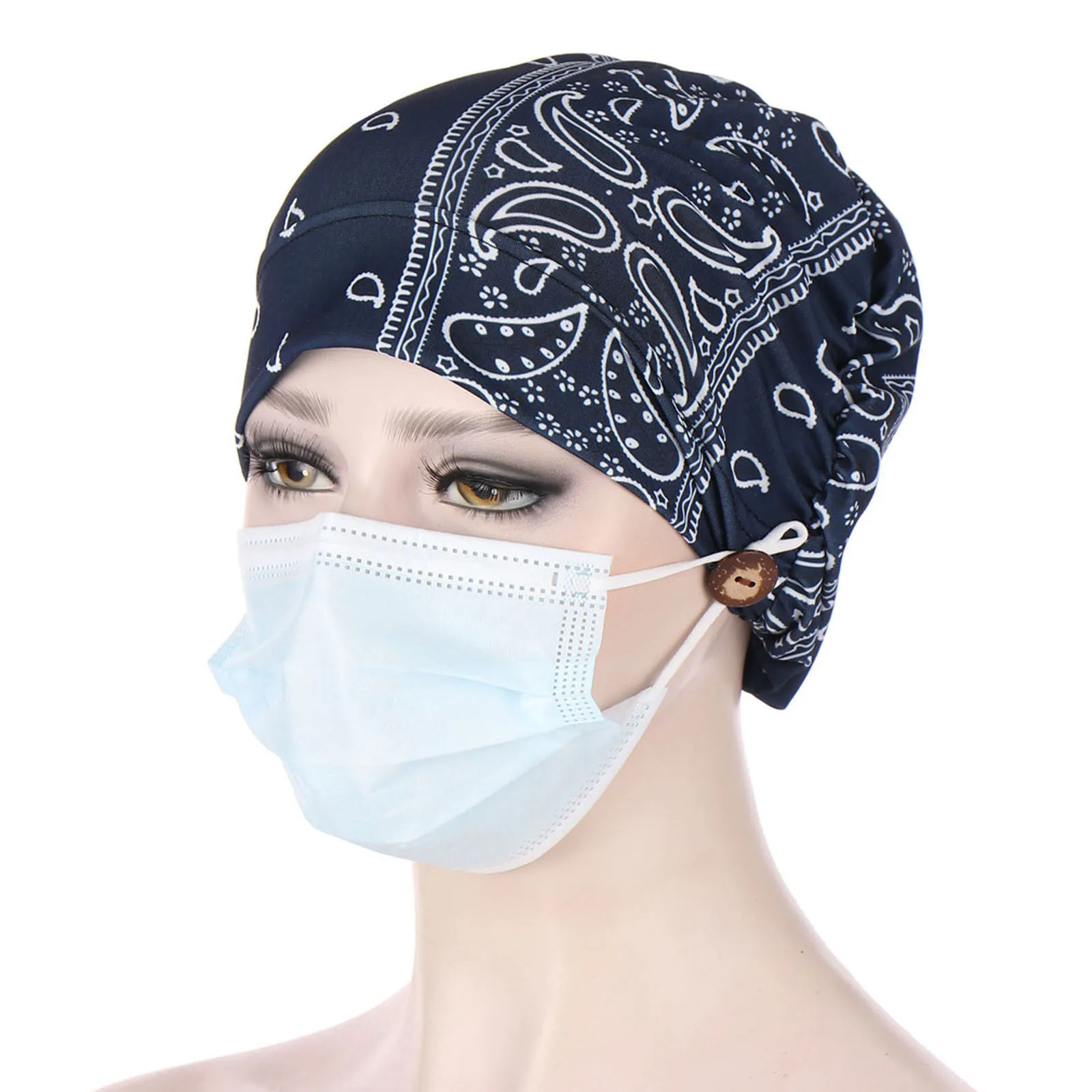 25# Bandanas Women Stretchy Turban hat Women With Buttons India Hat Muslim Cancer Chemo Hat Beanie Wrap Cap Knotted Indian Cap
25# Bandanas Women Stretchy Turban hat Women With Buttons India Hat Muslim Cancer Chemo Hat Beanie Wrap Cap Knotted Indian Cap