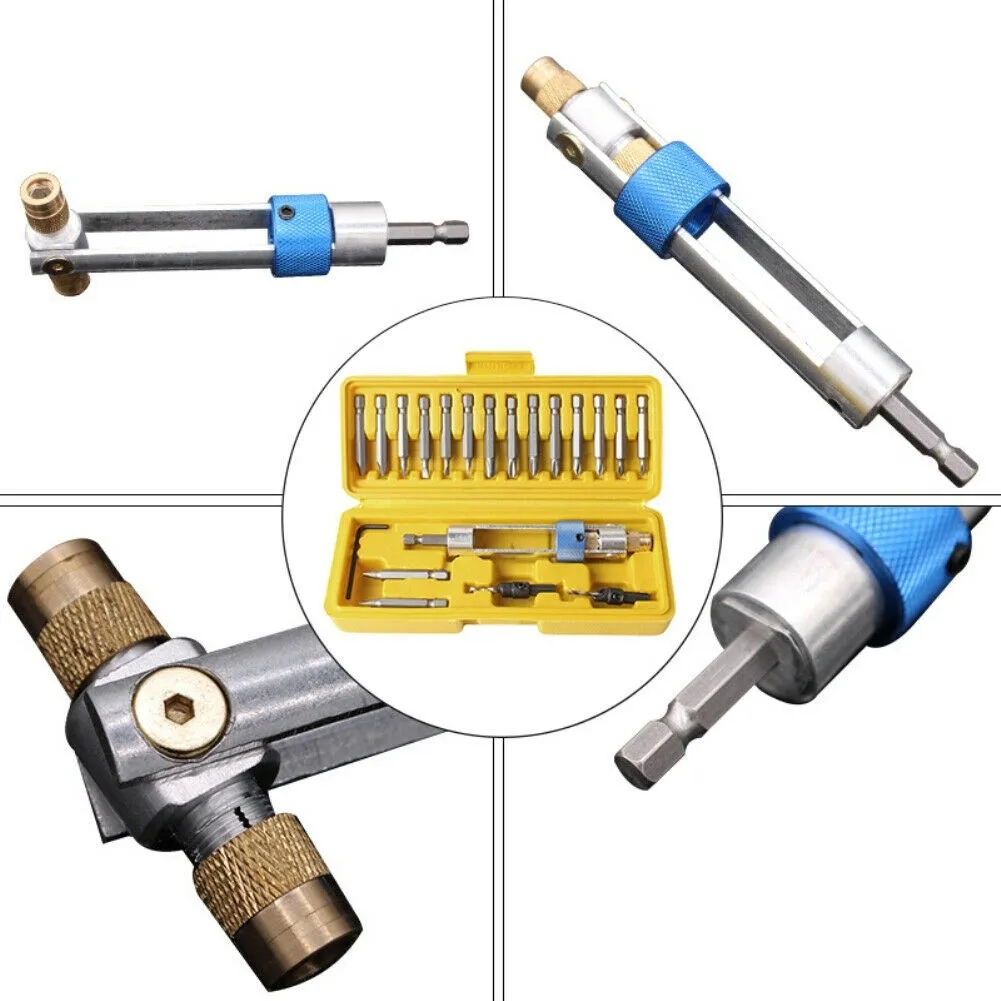 20pcs HSS Countersink Drill Bit Driver Swivel Head Quick-Change Tool Drilling Pilot Holes Woodworking Drill Bit Set
20pcs HSS Countersink Drill Bit Driver Swivel Head Quick-Change Tool Drilling Pilot Holes Woodworking Drill Bit Set