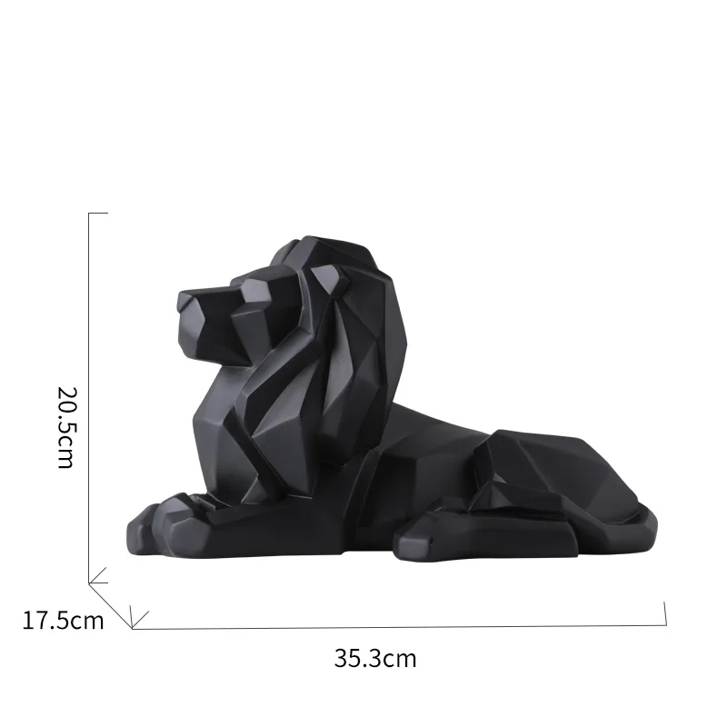 35cm Nordic Geometric Origami Lion King Statue Resin Crafts Animals Lion Art Sculpture Home Decoration Accessories
35cm Nordic Geometric Origami Lion King Statue Resin Crafts Animals Lion Art Sculpture Home Decoration Accessories