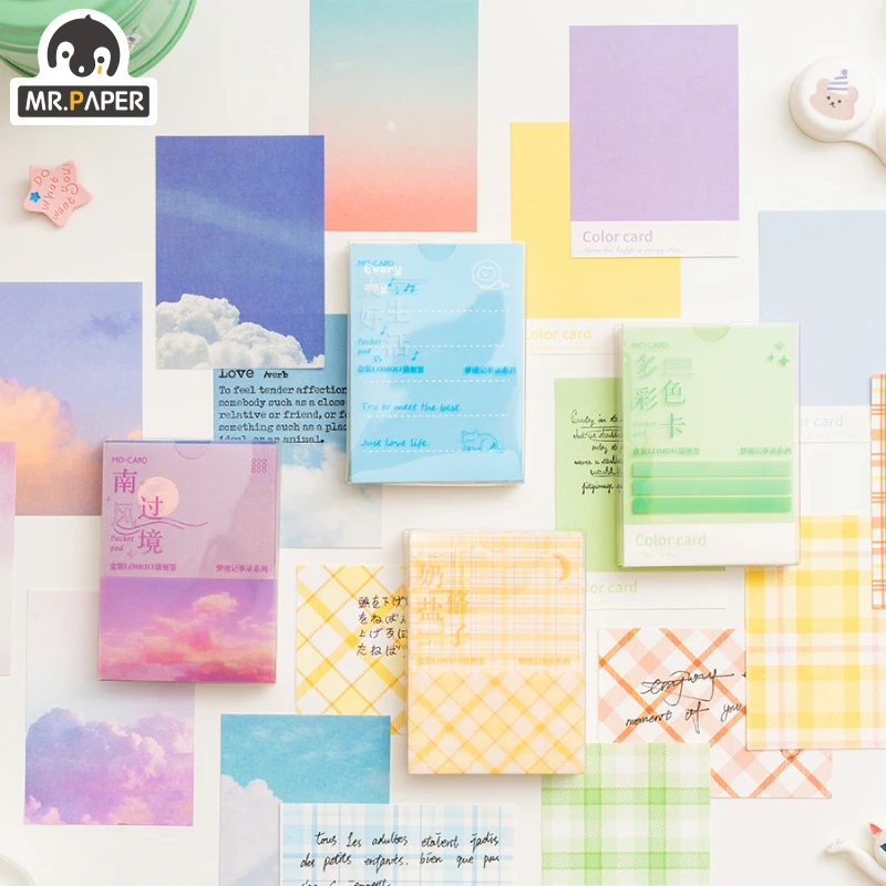 Mr.Paper 4 дизайн в штучной упаковке LOMO Pocket Memo Pad Dream Record серия свободная листовая бумага креативное Руководство украшение DIY материал
Mr.Paper 4 дизайн в штучной упаковке LOMO Pocket Memo Pad Dream Record серия свободная листовая бумага креативное Руководство украшение DIY материал