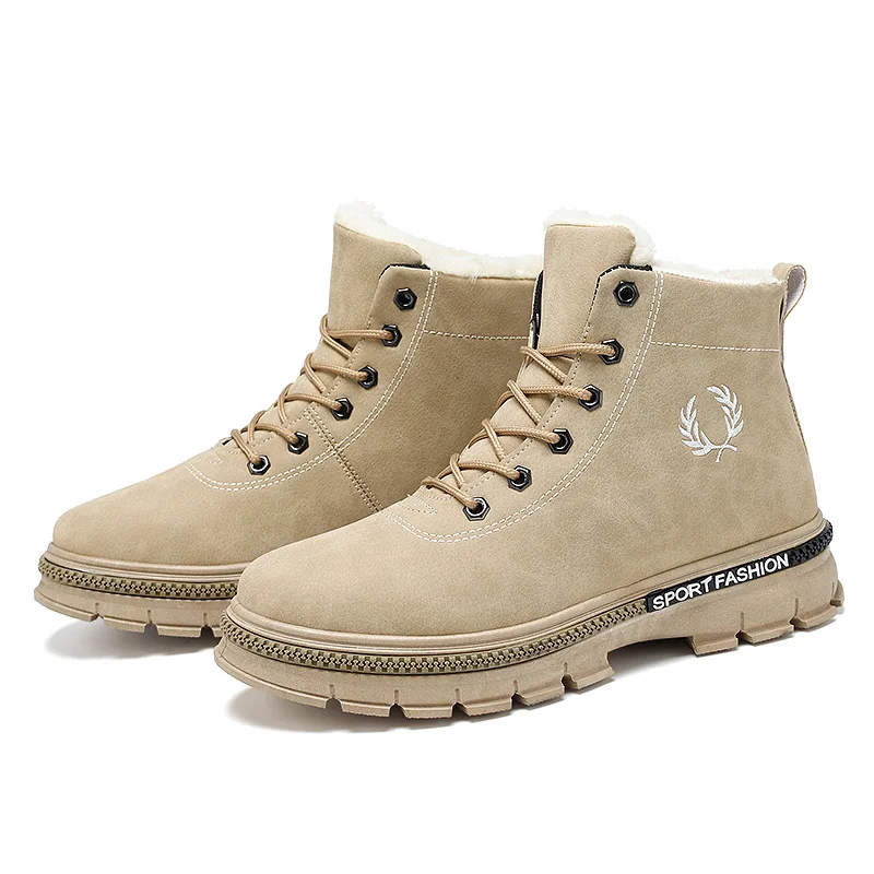 2021 Winter New Concise Men's Boots Round Toe Lace-up Plush Snow Boots with Platform Non-slip Fashionable Suitable for Outside
2021 Winter New Concise Men's Boots Round Toe Lace-up Plush Snow Boots with Platform Non-slip Fashionable Suitable for Outside
