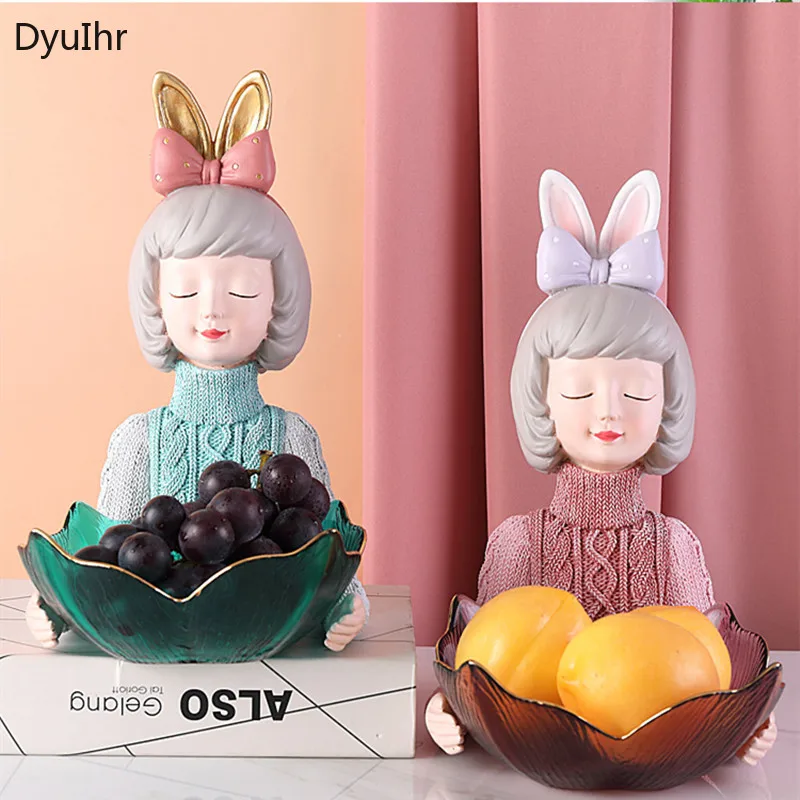 DyuIhr Nordic Creative Скульптура девушки Фруктовая тарелка, ремесла из смолы, украшение для дома, гостиной
DyuIhr Nordic Creative Скульптура девушки Фруктовая тарелка, ремесла из смолы, украшение для дома, гостиной