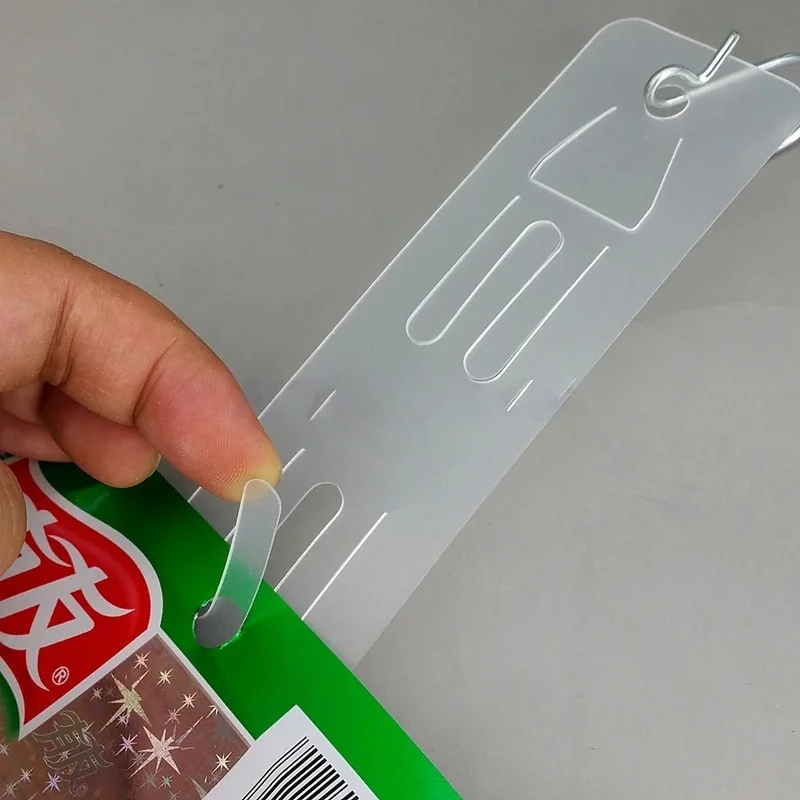 Пластиковые прозрачные крючки для демонстрации товаров 2 шт. полоски с зажимами