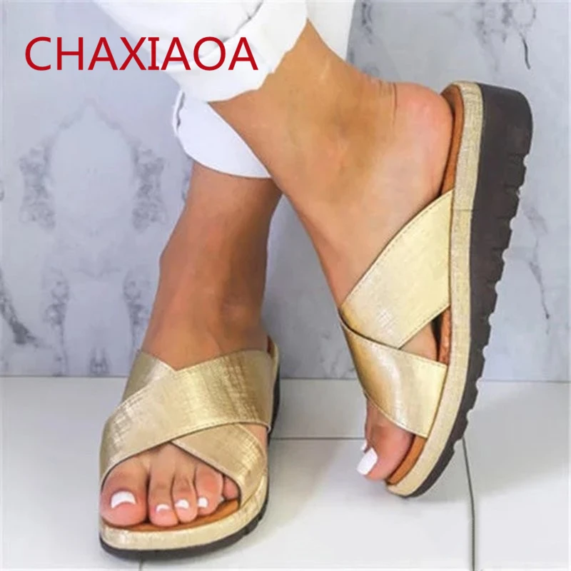 CHAXIAOA 2021 New Arrival Women Slippers Round Toe Casual Flats Ladies Summer Beach Shoes Woman Slides Female Outside Slippers
CHAXIAOA 2021 New Arrival Women Slippers Round Toe Casual Flats Ladies Summer Beach Shoes Woman Slides Female Outside Slippers