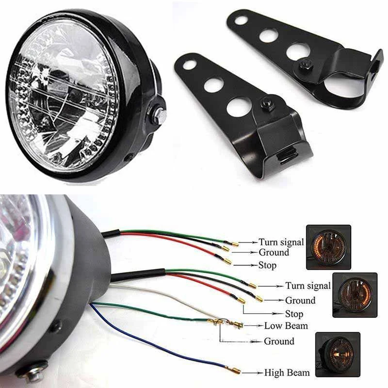 7\" Motorcycle Headlight Motorcycle Headlight LED Turn Signal Light Mount Black Universal new
7\" Motorcycle Headlight Motorcycle Headlight LED Turn Signal Light Mount Black Universal new
